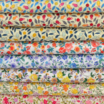 80 filati Count Cotton Floral Stamped Fabric